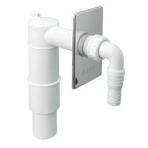 McAlpine Przyłącze do pralki lub zmywarki podtynkowe z zasyfonowaniem z odejściem 50mm ,maskownica CHROM