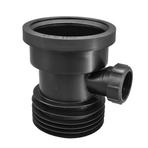 McAlpine Łącznik kanalizacyjny 110mm z wyjściem 110mm i odejściem 40mm czarny