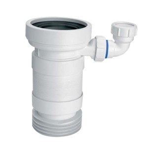 McAlpine Przyłącze kanalizacyjne harmonijkowe L-235>540mm,wejście 90-110mm,wyjście 110mm z podłączeniem 40mm
