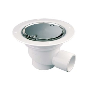 McAlpine Wpust podłogowy wykonany z ABS z odpływem 50mm, czyszczony od góry z kratką  ze stali nierdzewnej 150x150mm