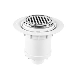 McAlpine Wpust podłogowy wykonany z ABS z odpływem 50mm, czyszczony od góry z kratką ze stali nierdzewnej125mm