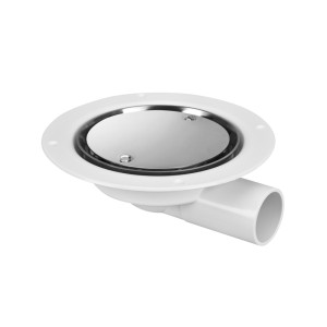 McAlpine Wpust podłogowy wykonany z ABS z odpływem 50mm, czyszczony od góry z kratką ze stali nierdzewnej120mm