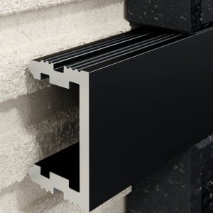 Excellent Profil U Listello Długość Aluminiowy 12 250 Czarny Mat