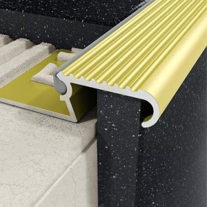 Excellent Profil Z Schodowy 10 Mm Długość 250 Cm Aluminiowy Anodowany Złoty