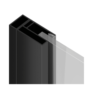 Excellent Ortigo Profil Poszerzający Kabiny 10Mm Czarny Mat