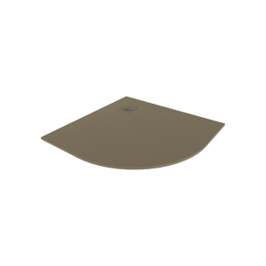 Excellent Arda Brodzik Półokrągły 90X90 Cm Kompozytowy Cappucino