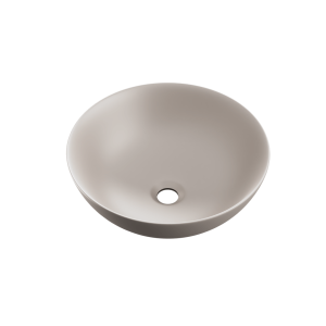 Excellent Luqa Umywalka Nablatowa 40 Cm Okrągła Cappucino Mat