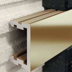 Excellent Profil U Listello Długość Aluminiowy Elektropoler 12 250 Złoty