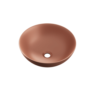 Excellent Luqa Umywalka Nablatowa 40 Cm Okrągła Terracotta Mat