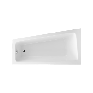 Excellent Ava Side Wanna Narożna 150X80 Cm Lewa Biały Połysk