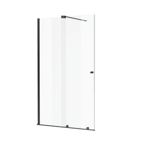 Excellent Drzwi Ortigo Walk-In Prysznicowe Przesuwne 120X200 Czarny Mat