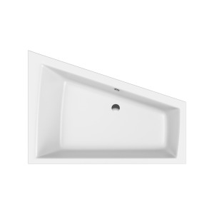 Excellent Wanna Sfera Maxi Slim Narożna 180X130 Cm Prawa Biały Połysk