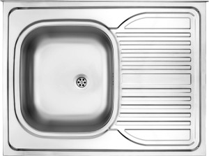 ZLEW DEANTE TANGO 1-KOM 80X60 NAKLADANY SATYNA PRAWY OCIEKACZ