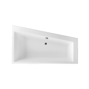 Excellent Sfera Slim Wanna Narożna 170X100 Cm Prawa Bialy Połysk