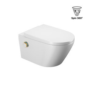 Excellent Miska Bidetu Pokrętło Dakota 2.0 D3 Spin Wc 360 Złoty Połysk