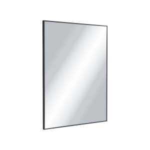 Excellent Kuadro Lustro Łazienkowe 80X60 Cm Prostokątne Czarny Mat