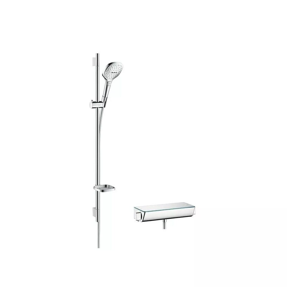 ZESTAW ECOSTAT SELECT E 120 COMBI 90 CM BIAŁY/CHROM HANSGROHE