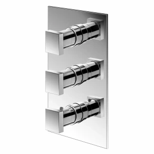 Bateria termostatyczna podtynkowa 3 wyjścia SQUARE III Vedo  CHROM