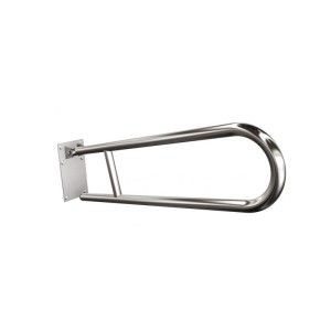 UCHWYT PÓŁOKRĄGŁY UCHYLNY 70 NA PODSTAWIE PROSTOK. STAL NIERDZ. POLER