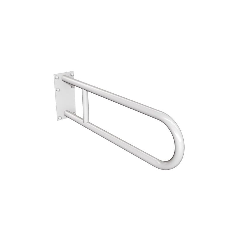 UCHWYT PÓŁOKRĄGŁY STAŁY 60 NA PODSTAWIE PROSTOK. KOLOR BIAŁY