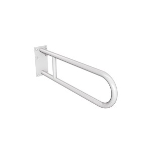 UCHWYT PÓŁOKRĄGŁY STAŁY 60 NA PODSTAWIE PROSTOK. KOLOR BIAŁY