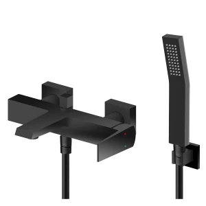 Bateria wannowa z zestawem natryskowym Vedo SETTE NERO CZARNY MAT