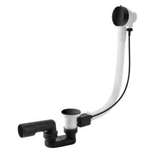 Przelew wannowy z korkiem automatycznym 70 MINIMALISTA I 70cm Vedo  CZARNY MAT