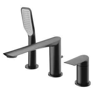 Bateria wannowa 3-otworowa Vedo ALETTA NERO CZARNY MAT