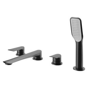 Bateria wannowa 4-otworowa Vedo ALETTA NERO CZARNY MAT