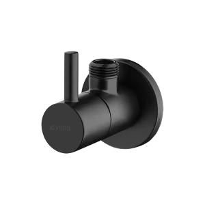 Zawór kątowy do baterii okrągły UNO 1/2x3/8" Vedo  CZARNY MAT