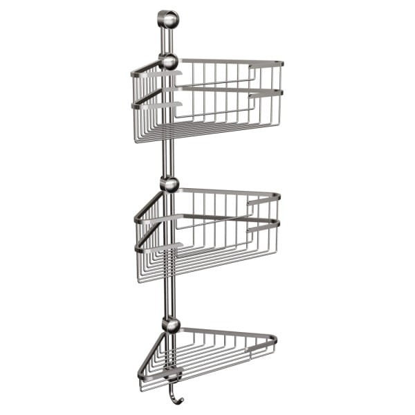 KOSZ POTRÓJNY NAROŻNY CHROM ANDEX CLASSIC