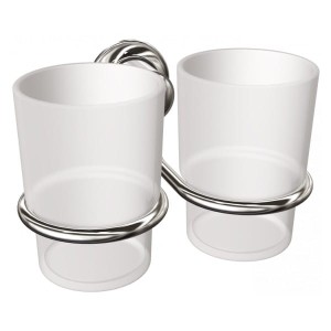 WIESZAK +2 SZKLANKI CHROM ANDEX CLASSIC