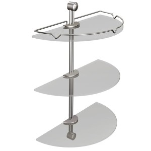 PÓŁKA POTRÓJNA PÓŁOKRĄGŁA CHROM ANDEX CLASSIC