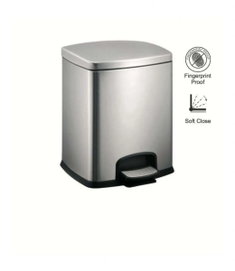 KOSZ NA ŚMIECI 5L  PREMIUM PROSTOKĄTNY SREBRNY STELLAFORME