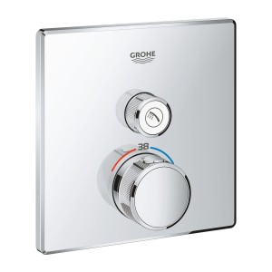 BATERIA PODTYNKOWA SMART CONTROL 1  WYJŚCIA GROHETERM ROZETA KWADRAT TERMOSTAT