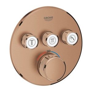 BATERIA PODTYNKOWA TERM. SMART CONTROL 3 WYJŚCIA GROHE ROZ. OKR. BRUSHED WARM SUNSET